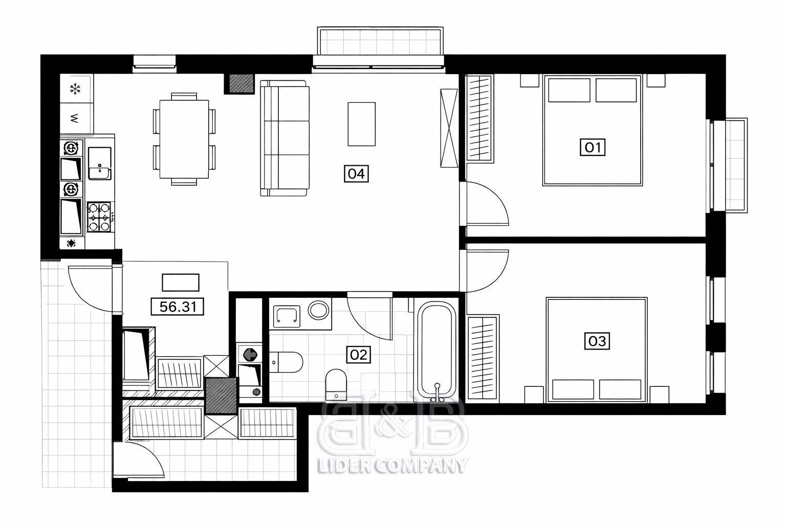 Apartament 2 camere